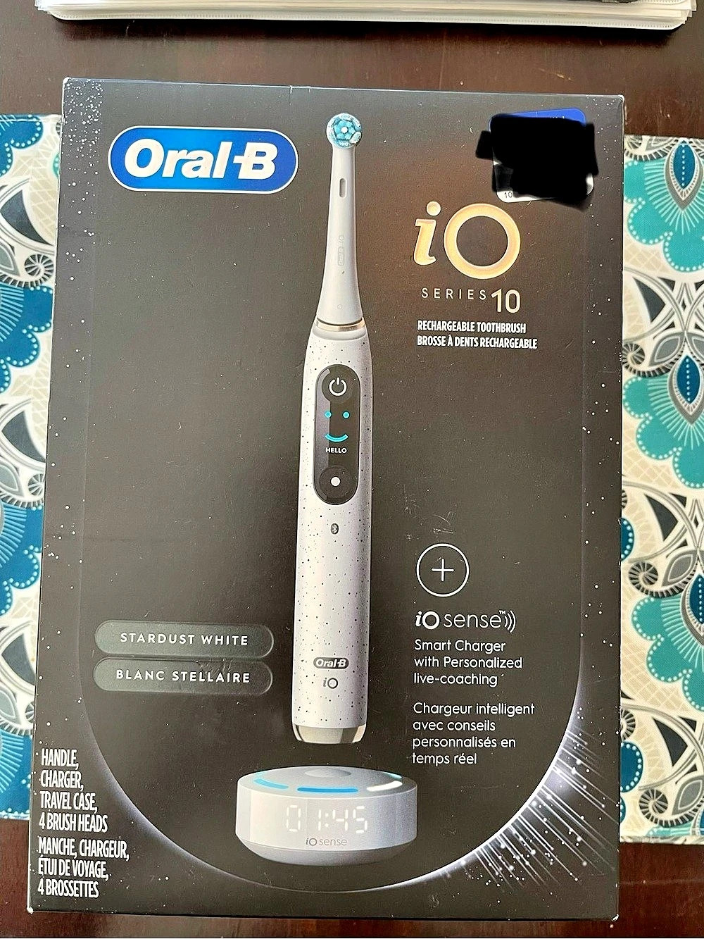 Oral-B iO Series 10 Rechargeable Toothbrush Electric Toothbrush Stardust White L